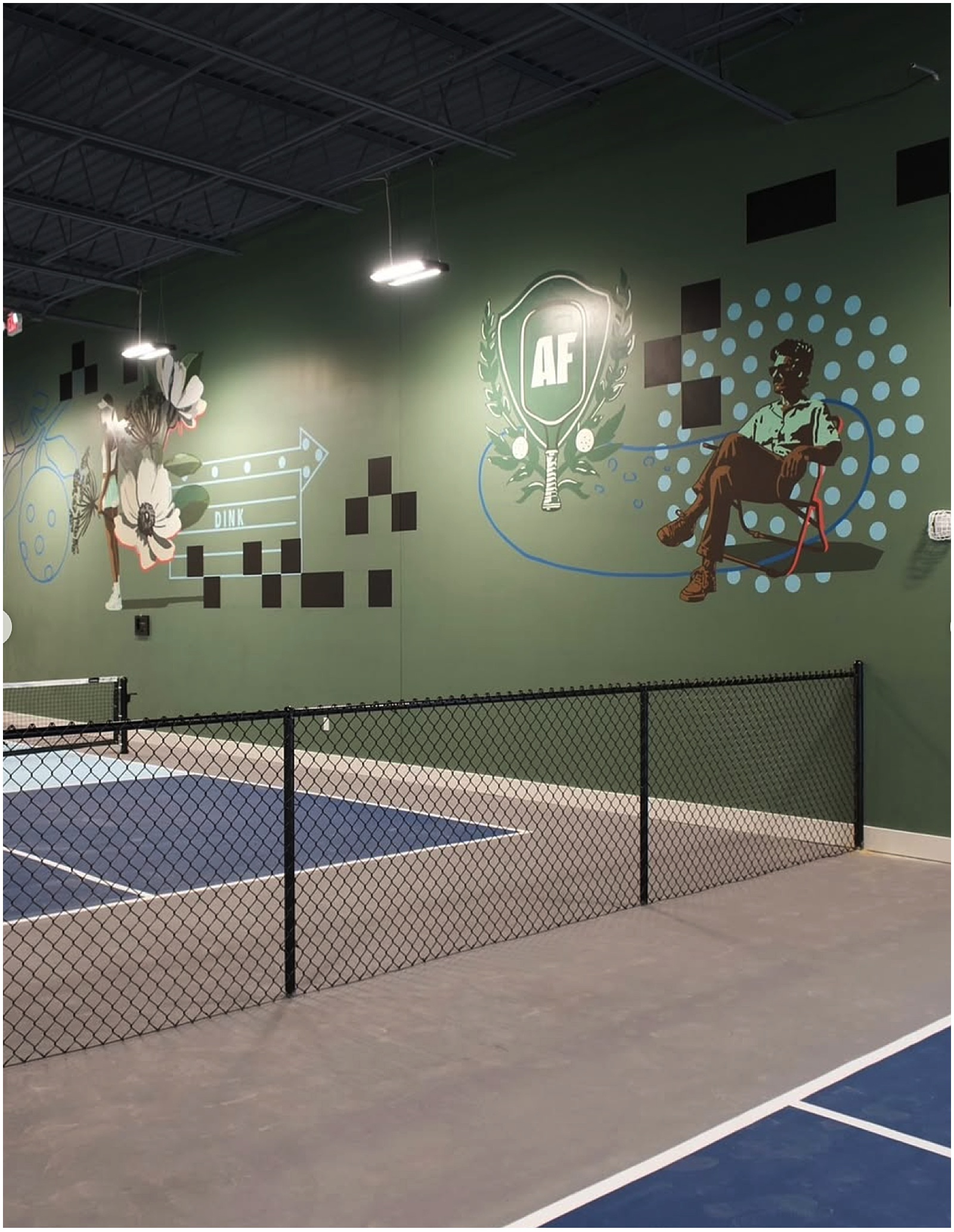 Dallas mural by Alli K Design for At Fault Pickleball