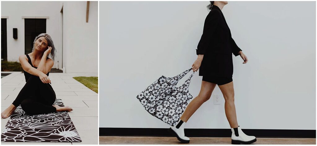Dallas mural artist Alli K with her dropshipping products