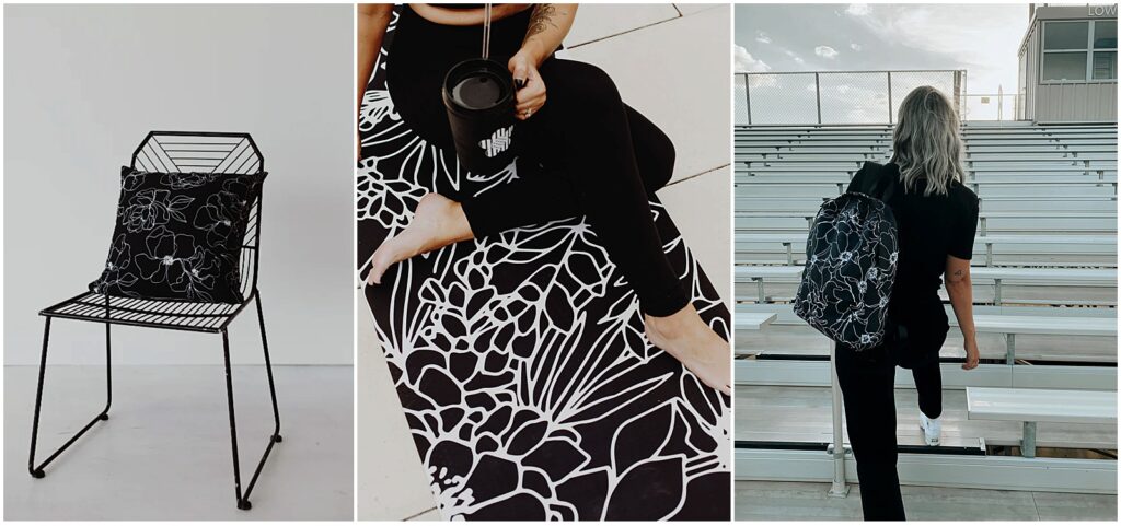 An assortment of dropshipping products designed by Alli K