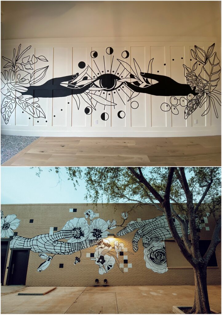 Murals at The Planting Hand in Dallas by Alli K Design