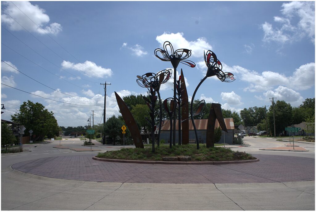 A public sculpture in McKinney, TX by Alli K Design