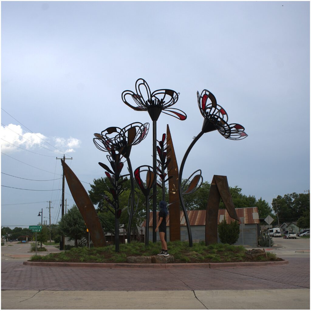 A floral sculpture in McKinney, TX by Alli K Design