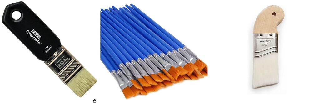 Mural painting supplies - paint brushes