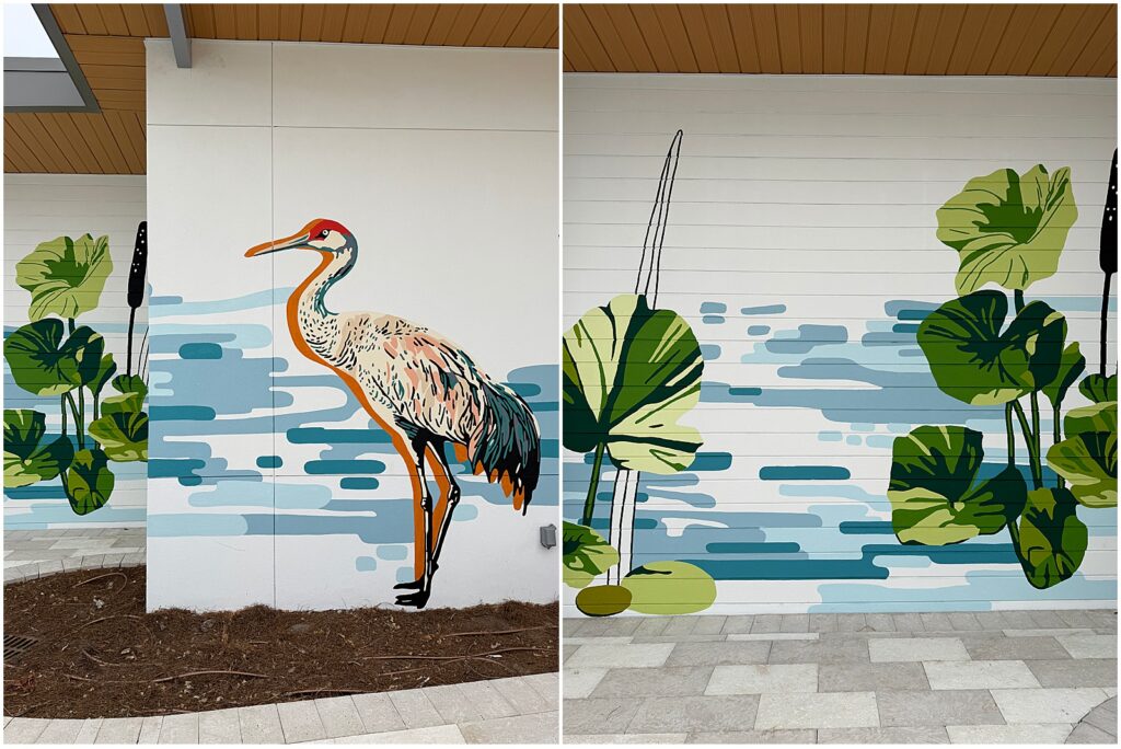 A colorful mural at the Evermore Resort Orlando by Alli K Design