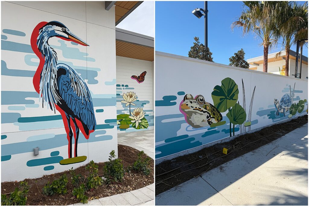 A new mural at the pool house at the Evermore Orlando