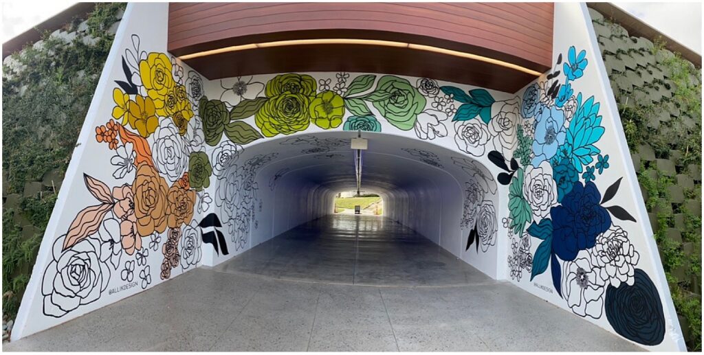 Commercial murals in Texas painted by Alli K Design