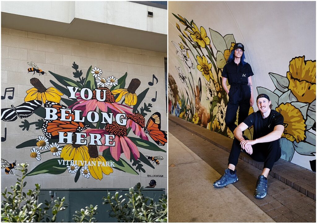 Commercial murals painted by Alli Koch of Alli K Design