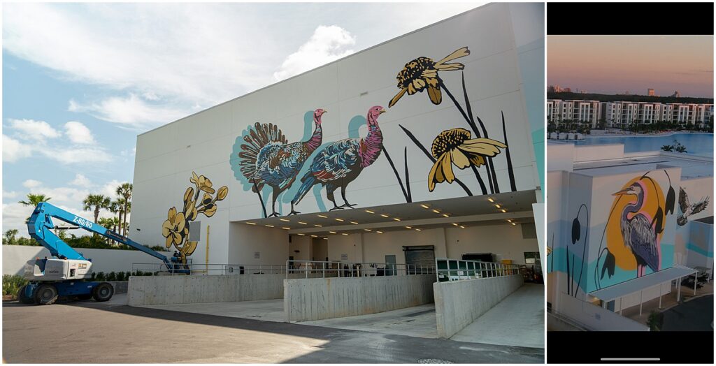 An Orlando mural created with Sketchar virtual reality tools by Alli K Design