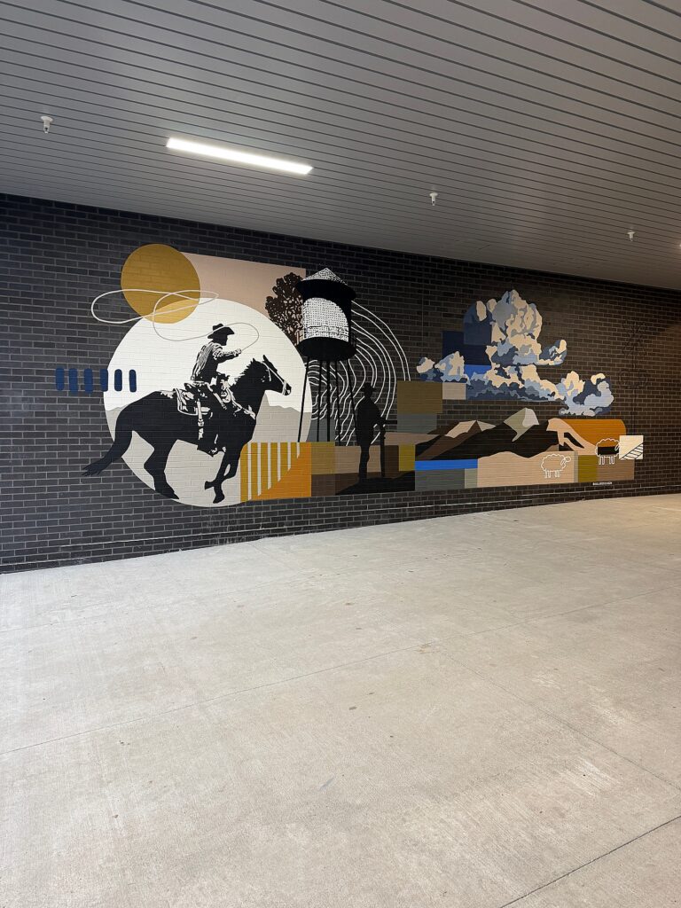 A Nashville mural painted for the Chamberlain apartments in Germantown by Alli K Design